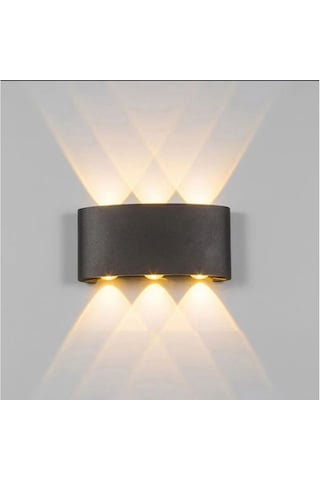 Haiti 3'lü Çift Yönlü Duvar Led Aplik Gün Işığı Işık Siyah