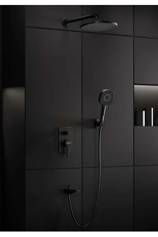 Armour Armatür Ankastre Gömme Duş Seti Siyah Siyah