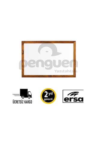 Penguen Ahşap Çerçeve Dekoratif Laminat Yazı Tahtası