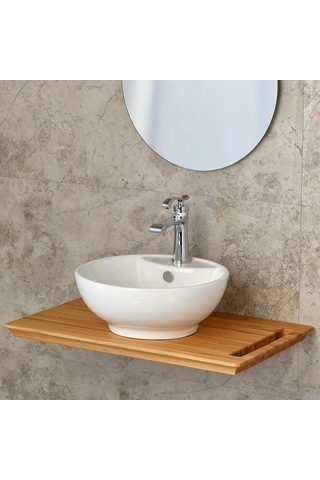 Lena E-5033 Tezgah Üstü Porselen Lavabo