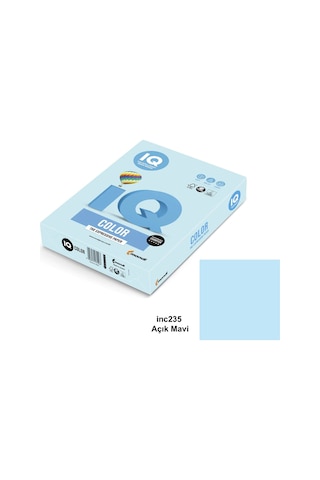 Iq Color A4 Renkli Fotokopi Kağıdı Açık Mavi 80 G 1 Koli 5 Paket