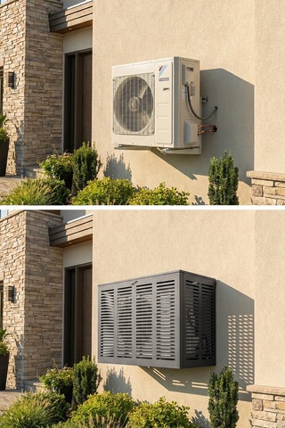 Klima Motoru/dış Ünite Gizleme/koruma Kafesi Xl 120x62x150 H Slotted Antrasit
