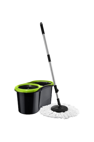 Şeylişeyler - 13 Litre Spin Mop Döner Mekanizmalı Temizlik Seti - Pratik Sıkmalı Mop Kovası + Mikrofiber Başlık