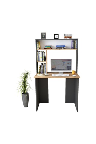 Robinhome Robin Home Cornelia No 2 Çalışma Masası Kitaplık Çam Gri Antrasit