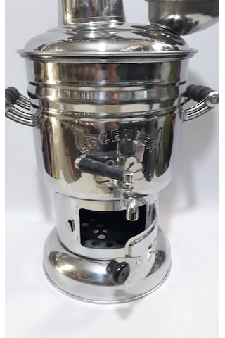 Sözenler Krom Odunlu Kömürlü 4.5 L Piknik Semaver + Özlem 1250 ML Demlik