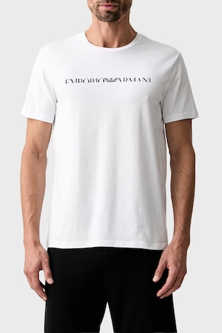 Emporio Armani Logolu Pamuklu Regular Fit Bisiklet Yaka T Shirt Erkek T Shirt Em000377 Af25030 U0002 Beyaz