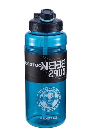 Novahub Büyük Spor Su Bardağı Samanlı - Taşınabilir, 140ml, Erkek Kullanımı Altın