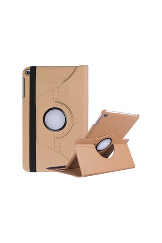 Galaxy Uyumlu Tab A7 10.4 T500 2020 Frm Dönebilen Standlı Kılıf-gold Arka Kapak