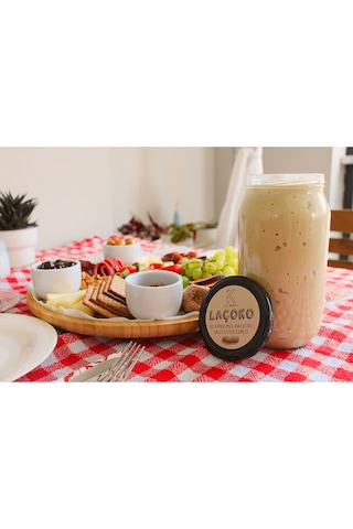 Laçoko Şekersiz Katkısız Glutensiz Doğal Az Kavrulmuş Çiğ Parçacıklı Ballı Fıstık Ezmesi 1 KG