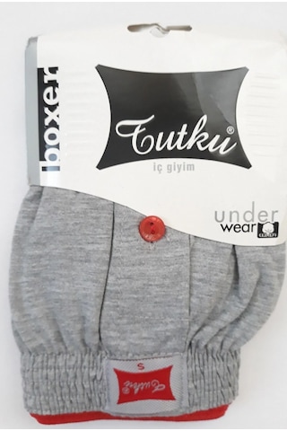 Tutku Erkek Boxer 4'lü Paket Siyah-füme-lacivert-gri Asorti