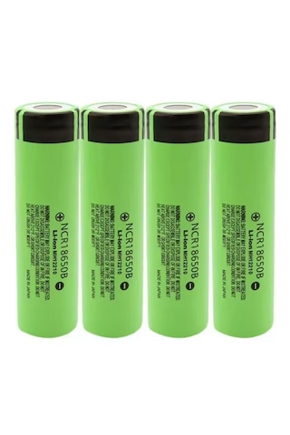 Ncr18650b 3.7 V 3400 Mah 18650 Düz Kafalı Şarj Edilebilir Pil 4 Adet Yeni Ve