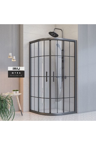 İmaj Banyo Myra Oval Duşakabin Siyah