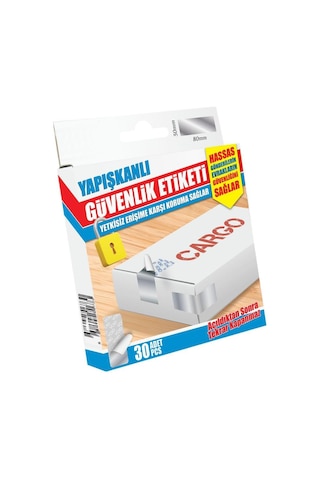 Yapışkanlı Güvenlik Etiketi Hassas Gönderilerin Evrakların Güvenkliğini Sağlar 30ad 80x30mm