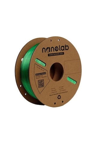 Nanelab Çift Renkli Silk Pla Filament - Siyah-yeşil - 1.75mm - 1kg