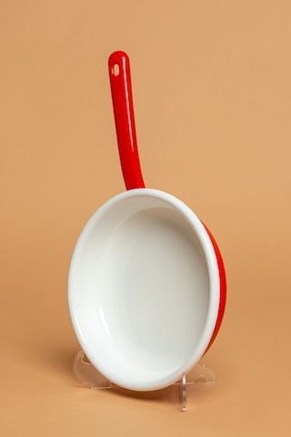 La Vita Rossa Vintage Emaye Saplı Kırmızı Sahan Ebutay Kırmızı