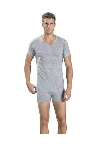 Jiber Erkek V Yaka Kısa Kol Atlet Fanila 112 - 3 Adet 001