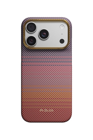 Apple Uyumlu Apple iPhone 18 Pro Kılıf M-safe Özellikli Aramid Fiber Sunset 2.0 California Dream Kapak Kırmızı-mor Kırmızı - Mor