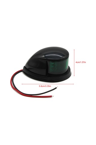 Yifomall 12 Led Kırmızı+yeşil Gemi Navigasyon Işığı Dc12v, Ip67 Su Geçirmez, Pc+abs Malzeme, Gemi Ve Bot Işaret Lambası