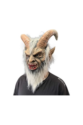 Qianfan Lucifer Boynuzlu Maske Korkutucu Şeytan Krampus