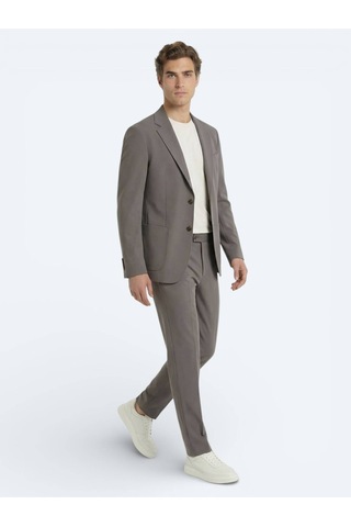 Haki Düz Modern Fit Takım Elbise