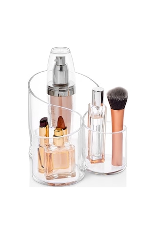 Oval  3 Bölmeli Makyaj Organizer (Düzenleyici)