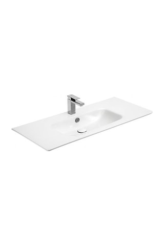 Sanovit Sharp 105 CM Konsollu Süper Ince Lavabo Beyaz