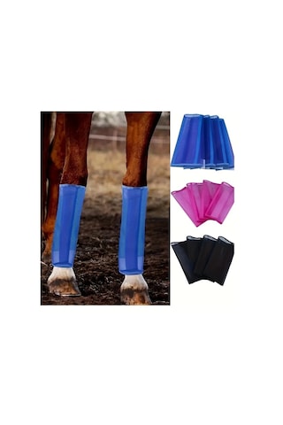 Elmpaly 4 Parça Siyah Nefes Alabilir At Sinek Botu - Hafif Polyester Sinek Koruma