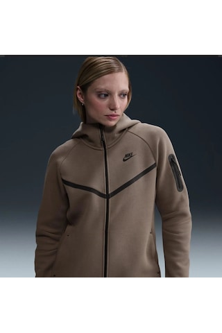 Sportswear Tech Fleece Windrunner Full-zip Hooded Ss25 Kadın Sweatshirt Kahverengi