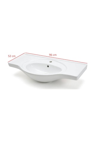 Ece Banyo - Aruva Etajerli Lavabo 96 Cm Beyaz - 3503