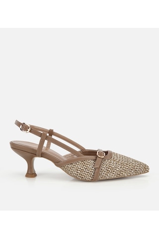 Hotiç Kadın Bej Hasır Detaylı Arkası Açık Stiletto 01ayh320820a313 01ayh320820a313 Bej