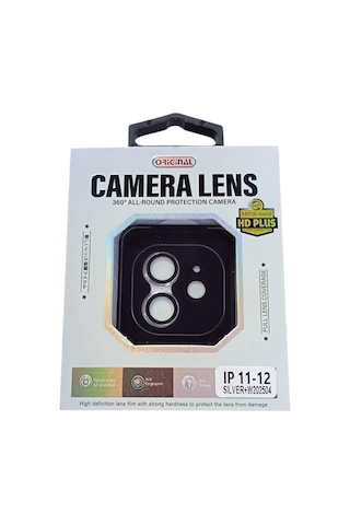 İphone 11 / 12 / 12 Mini Uyumlu Safir Kamera Koruyucu Lens Giri Sarı