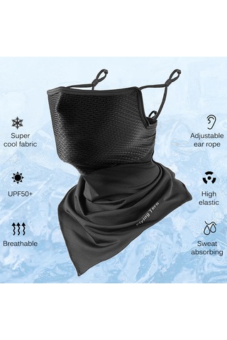 Geeksen Yumuşak Nylon Yüz Maskesi - Hızlı Kuruyan, Ter Emici, Spor Ve Seyahat İçin Uygun - Siyah Renk Seçenekleri Çok Renkli