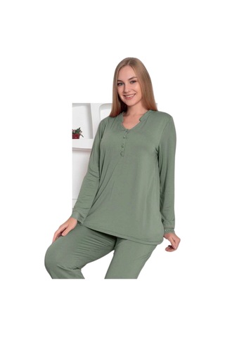 Limissi Viskon Kadın Pijama Takımı Turuncu