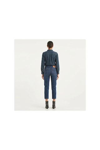 Levi's 501 Pamuklu Yüksek Bel Straight Fit Kısa Paça Jeans Kot Pantolon-yırtık Detaylı -0290 Lacivert