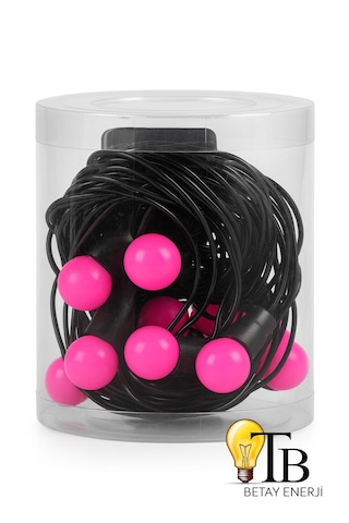 Led Dekor Işık 5m Mini Top Şerit Aydınlatma Yılbaşı, Parti, Ev & Mağaza Dekoru Pembe