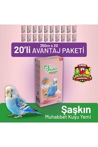 Şaşkın Muhabbet Kuşu Yemi 250 G - 20 Adet 250 G
