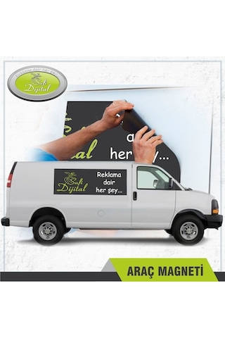 Araç Kapı Magneti Sök Tak Mıknatıslı Araba Reklam Magneti