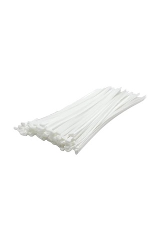 Beyaz Plastik Kablo Bağı, 3.6x300 Mm, 100 Adet, Cırt Kelepçe Diğer