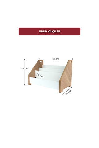 Ahşap Çok Amaçlı Çocuk Odası Yer Kitaplığı Çok Renkli