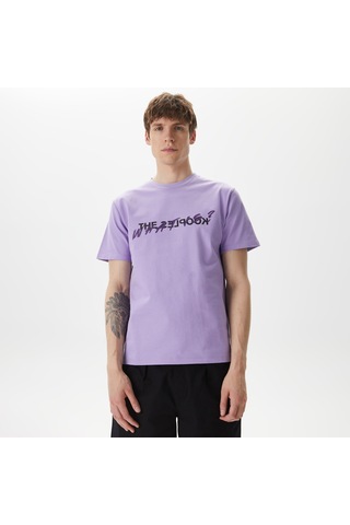 The Kooples Erkek Baskılı Bisiklet Yaka Mor T-shirt