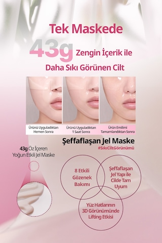 Şeffaflaşan Kolajen Hidrojel Maske Peptit İçerikli Goodal Peony Peptide Collagen Volume Gel Mask