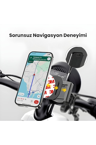 Bix Bph06 Gidon Bağlantılı Motosiklet Bisiklet Telefon Tutucu