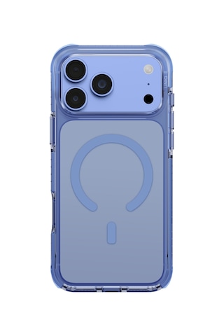 Apple iPhone Uyumlu 18 Pro Kılıf Combat Üç Katmanlı Shocksorb Teknolojisi Magsafe Soft Ve Pürüzsüz Kapak Açık Mavi