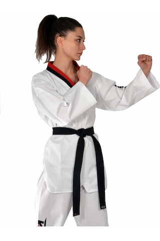 Haşado Pum Yaka Taekwondo Elbisesi Beyaz