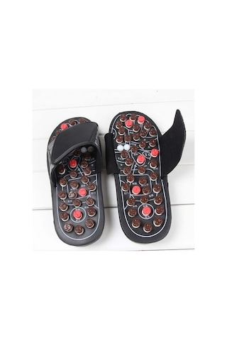 Sağlık Akupunktur Refleksoloji Shiatsu Bahar Döner 3d Ayak Masaj Terlik Omurga Sandal Vücut Detoks Ayak Masaj Ayakkabı Ayak Bakım Aracı Lk22ar Siyah