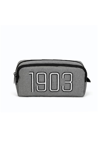 Beşiktaş Lisanslı 1903 Nakışlı Gri Kalem Çantası - Çift Bölmeli Taraftar Kalemliği