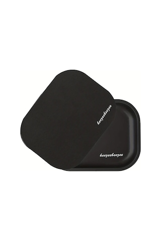 Willowhaven Siyah Manyetik Kapaklı 7x5.5 Inç Portatif Metal Nargile Tepsisi - Dayanıklı Pvc Taşıma Çantası