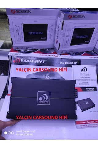 Massıve Ms-B3500.4K 3000W 2Ohm 4Chx90Wrms Stero ve Mono Prof Amfi