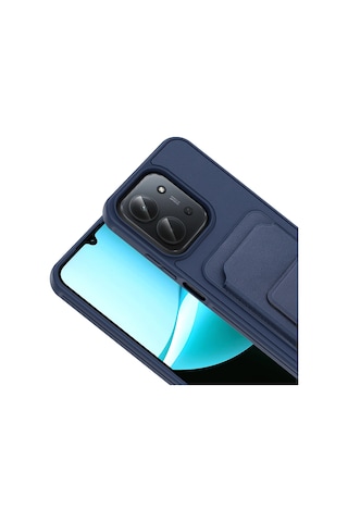Xiaomi Redmi 15c Kılıf Kartlık Hazneli Standlı Tpu Bikart Kapak Lacivert