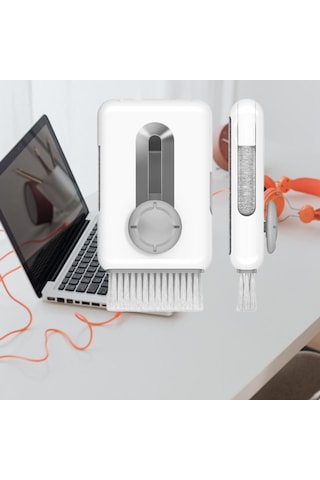 Homyl Akıllı Telefon Için Toz Kapaklı Fırçalı Elektronik Beyaz